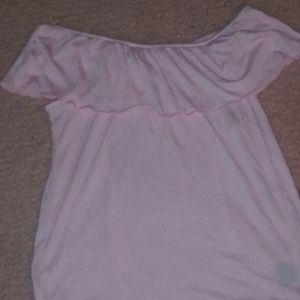 Light pink shoulder shirt